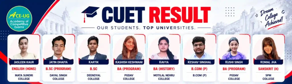 Ace UG CUET 2024 Result Selected in Delhi University