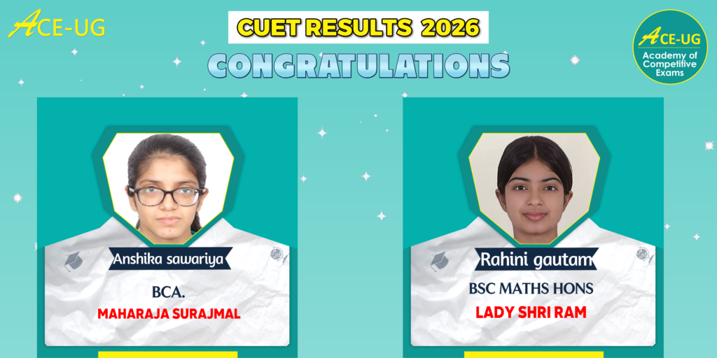 Ace-UG ncet result 2026 Anshika Sawariya, Rahini Gautam