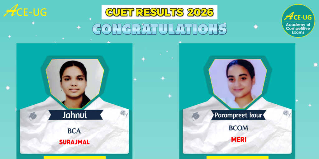 Ace-UG ncet result 2026 Jahnvi, Parampreet Kaur