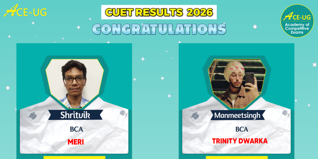 Ace-UG ncet result 2026 Shritvik, Manmeet Singh