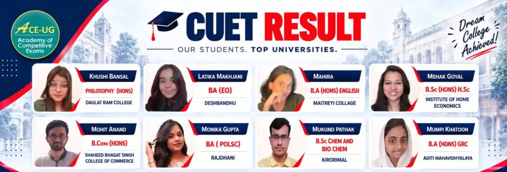 CUET 2023 Result at Ace UG